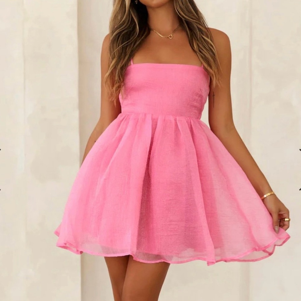 Hello Molly Vibrant Pink Mini Dress size small
